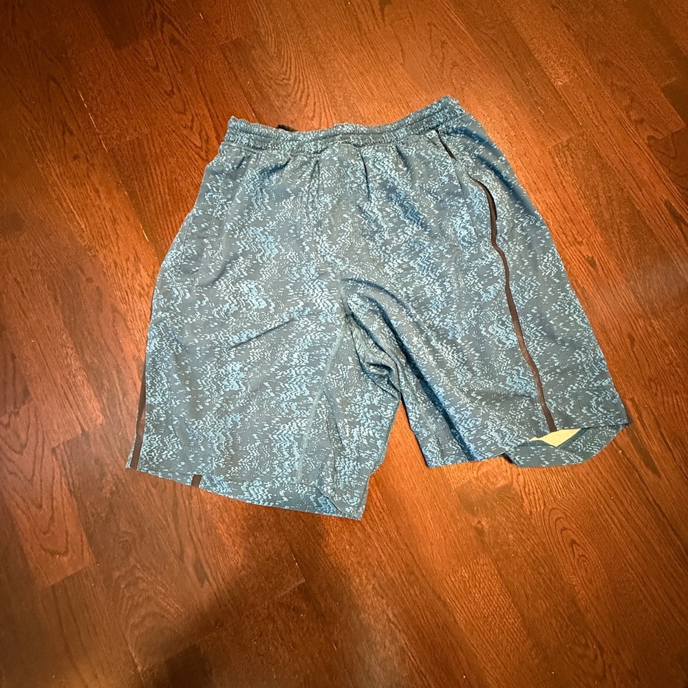 Lululemon Men's Blue Patterned Shorts